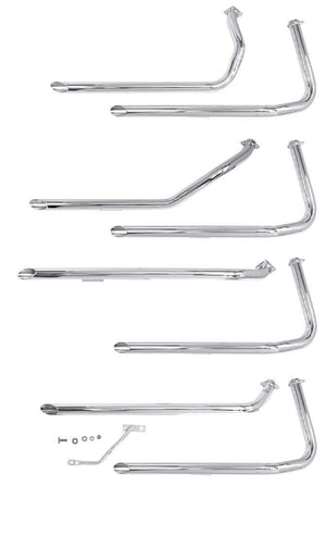 Drag Pipes For 1948 - 1969 Generator Big Twin Engines With S.T.D. Cylinder Heads In Rigid Or Swingarm Frames
