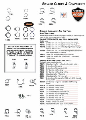 725 Series EXHAUST PORT FLANGES, SNAP RINGS, AND GASKETS