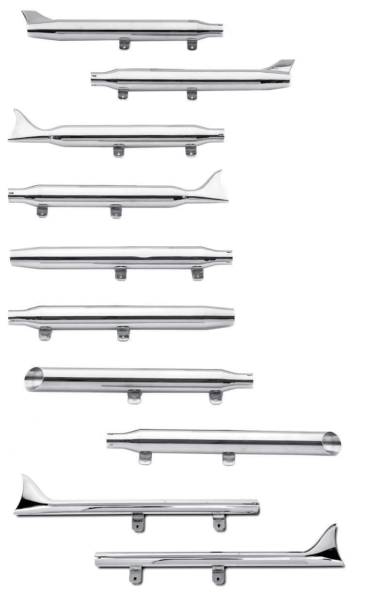Mufflers And Fishtail Extensions For 1997-2006 FLSTS