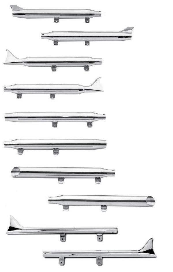 Mufflers And Fishtail Extensions For 1997-2006 FLSTS