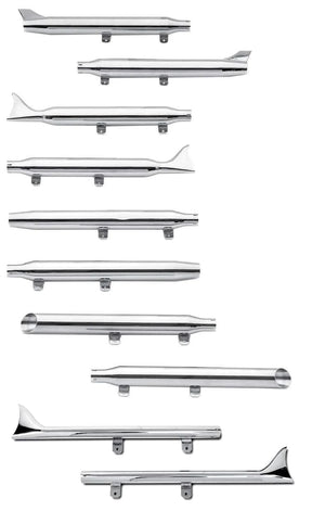 597-3R(L) Mufflers And Fishtail Extensions For 1997-2006 FLSTS
