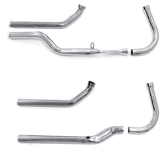 Panhead Shotgun Headpipes For 1948 - 1964 Rigid Frames