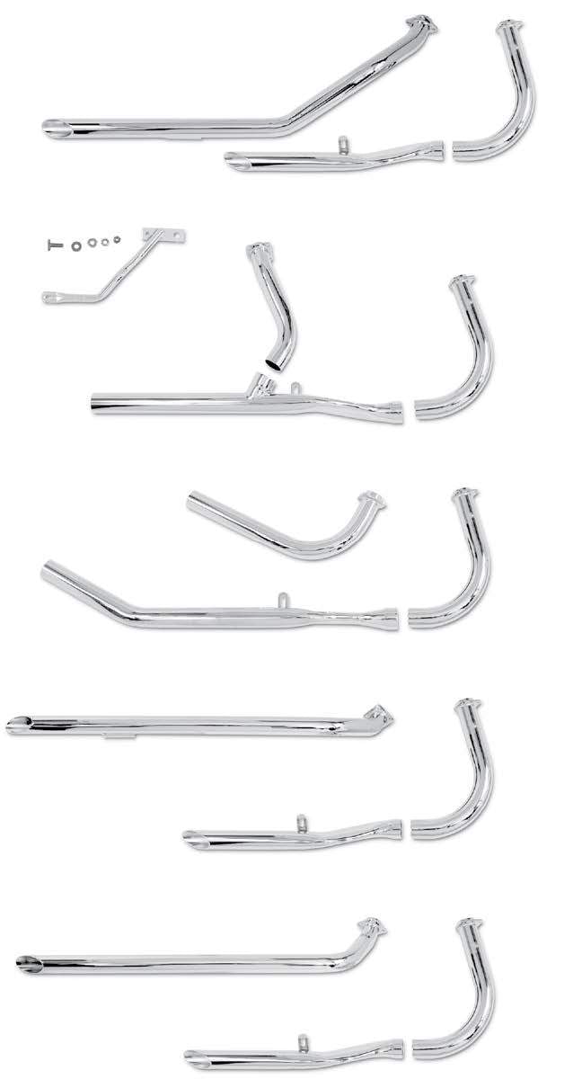 Pipe Sets For 1948 - 1969 Generator Big Twin Engines With STD Cylinder Heads In Rigid Or Swingarm Frames