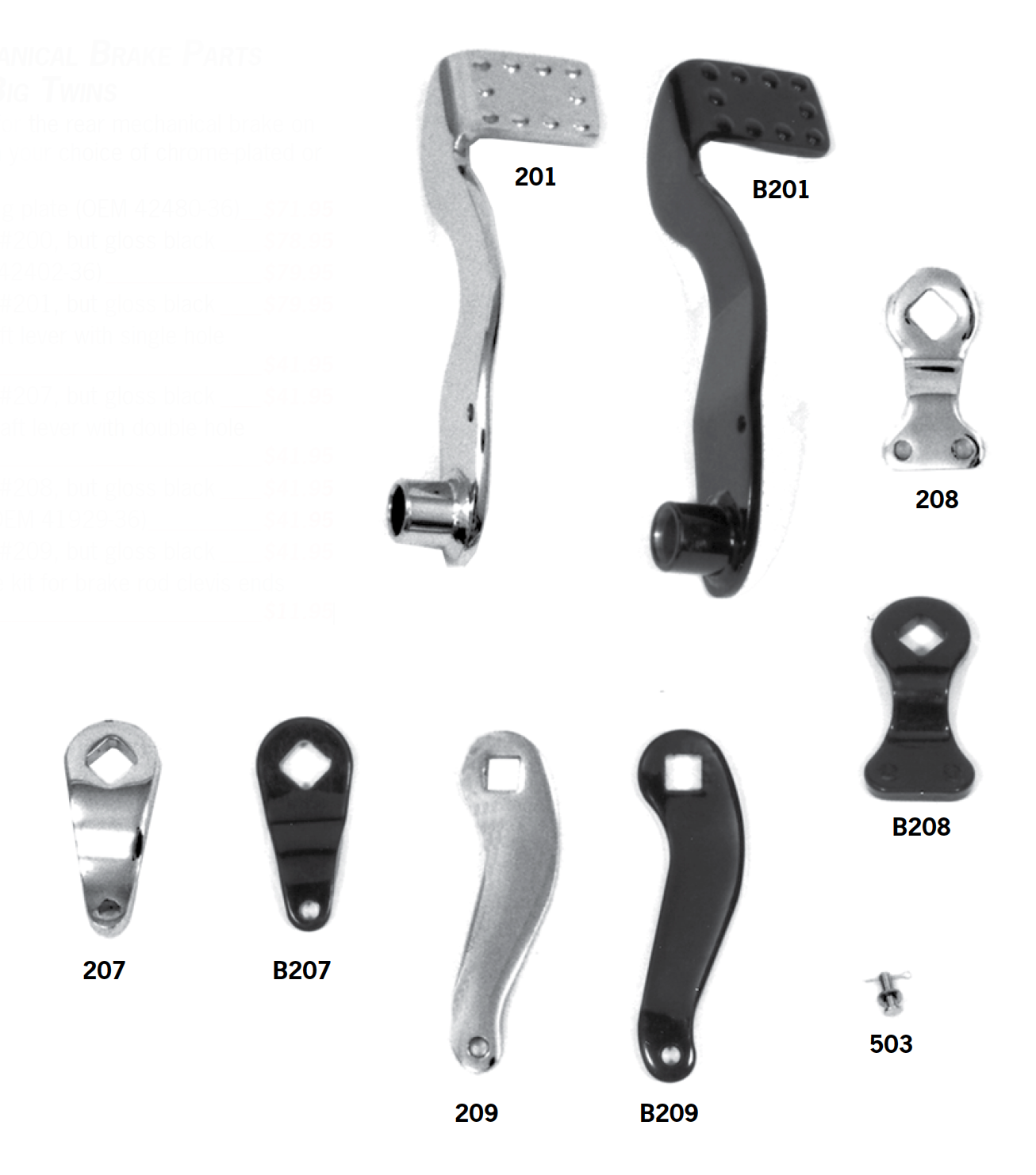 Mechanical Brake Parts  For Early Model  1936-1957 Big Twins