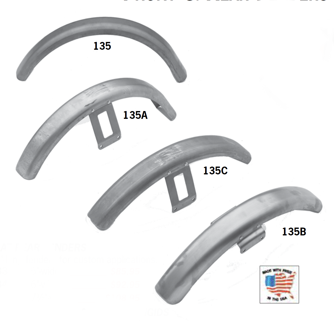 Paughco Narrow Front Fenders