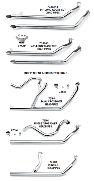 Shovelhead Exhaust Systems For 1980 - 1983 5-Speed Touring Models