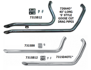 Drag Pipes For 1986 - 2011 Softails