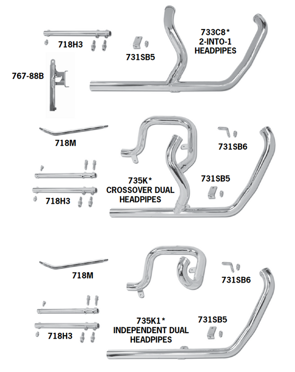 Headpipe Sets For 2000 - 2006 Twin Cam Softails