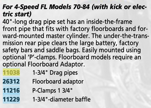 11038- Santee 4-Speed FL models 70-84 (with kick or electric start)