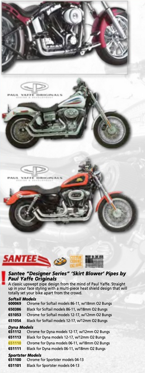 651110- Santee "Designer Series" 'Skirt Blower' Pipes by Paul Yaffe Originals