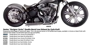 650378- Santee "Designer Series" Double Barrel Low Exhaust by Cycle Kraft